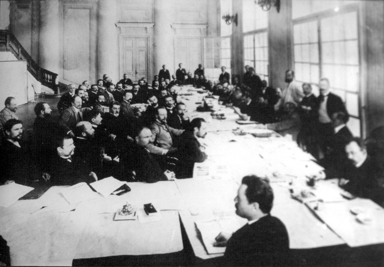 Ensimmäisen duuman maatalouskomission istunto, Pietari, Venäjä, 1906 tekijältä Unbekannt