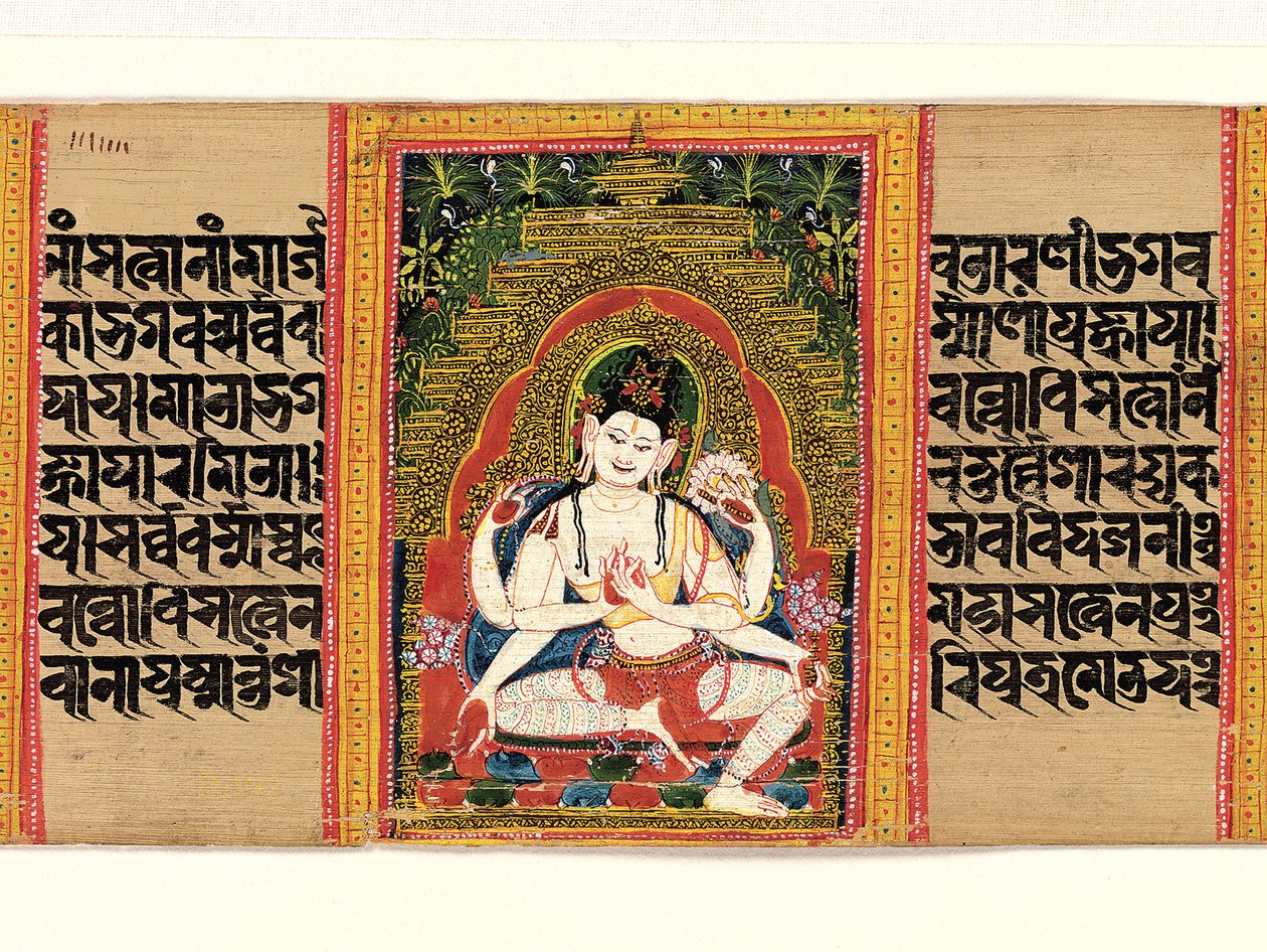 Kuusikätinen Avalokiteshvara selittää dharmaa..., Viisauden täydellisyys, 1100-luvun alku. tekijältä Unbekannt