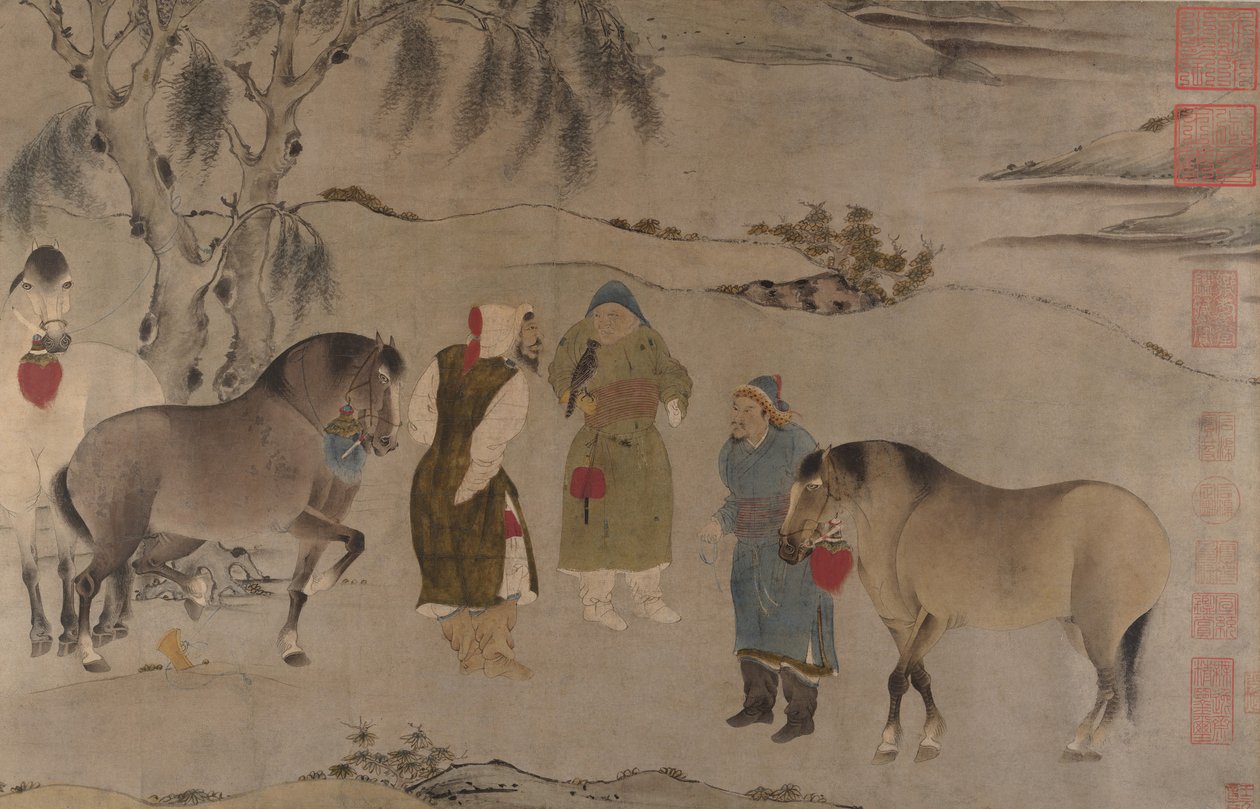 Kuusi hevosta, 1200-1400-luku. tekijältä Unbekannt