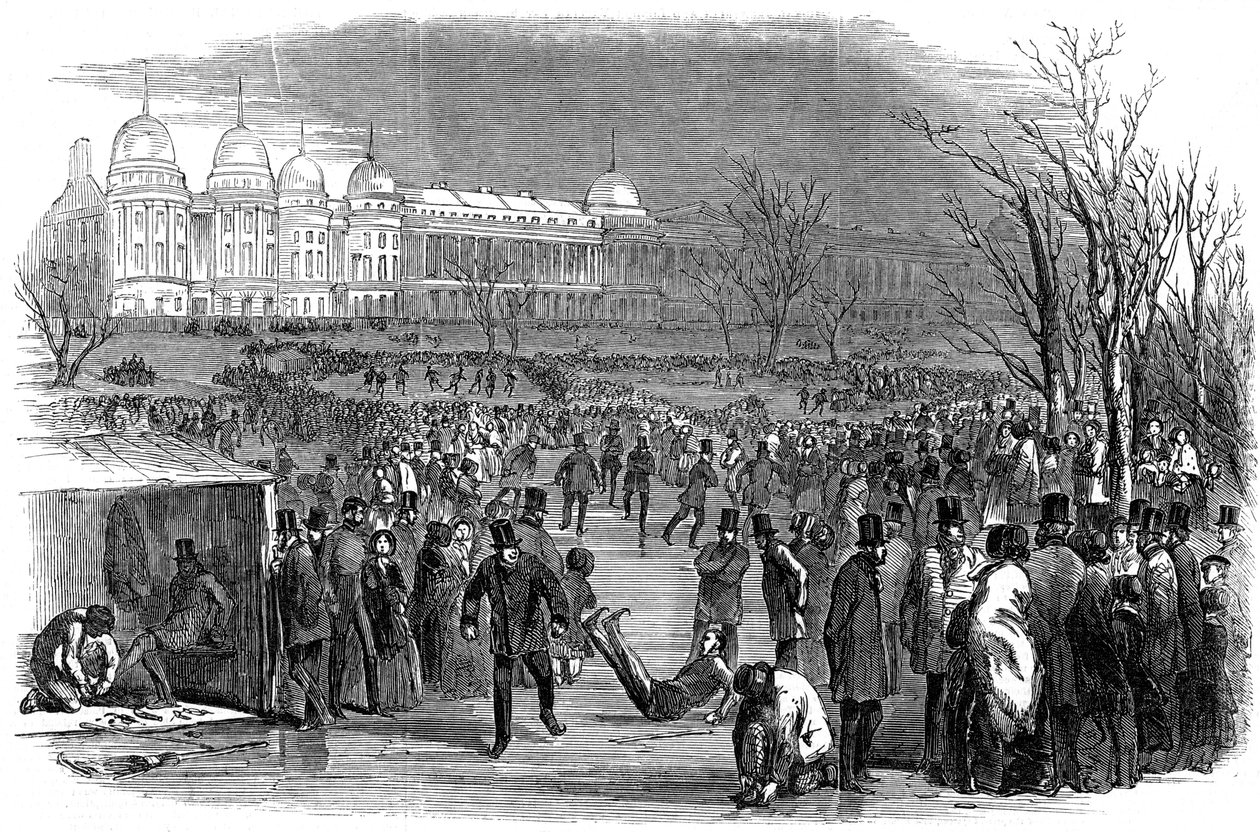 Luistelu Regents Parkissa, 1850 tekijältä Unbekannt