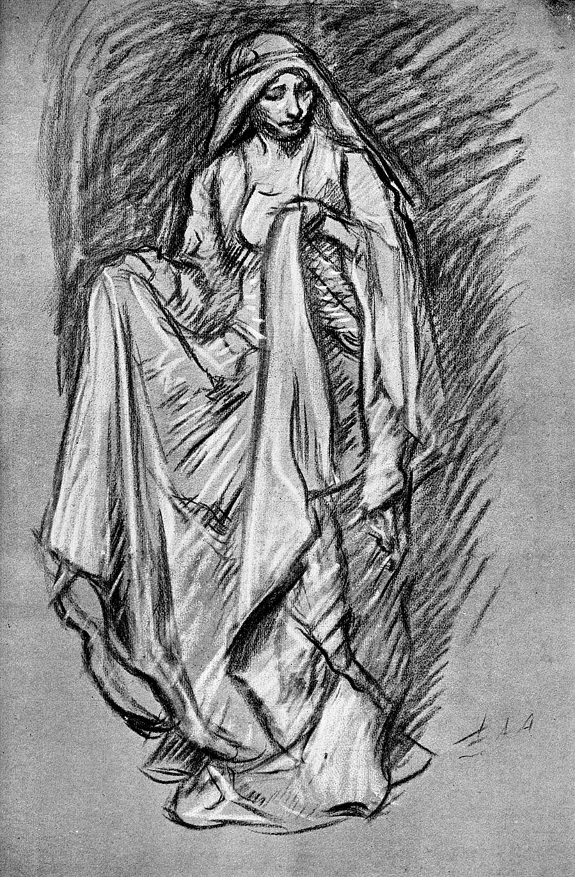Sketch of Regan, King Lear, 1899 tekijältä Unbekannt