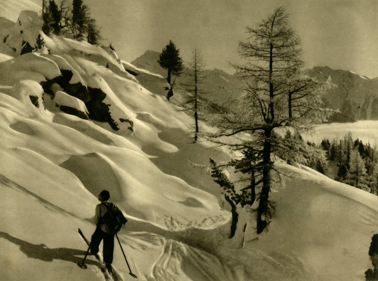 Hiihto Ankogelissa, Itävallassa, vuodelta 1935. tekijältä Unbekannt