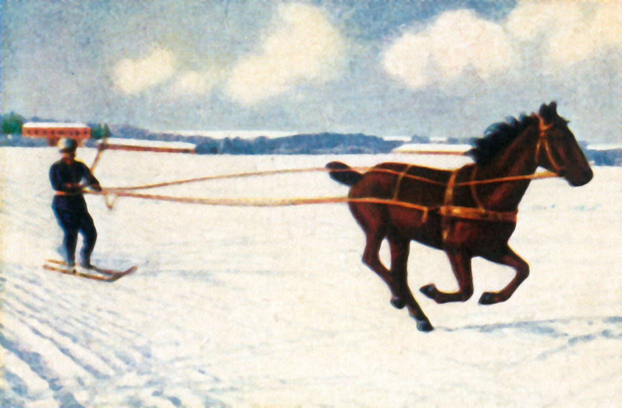 Skijöring Ruotsissa, 1928. tekijältä Unbekannt