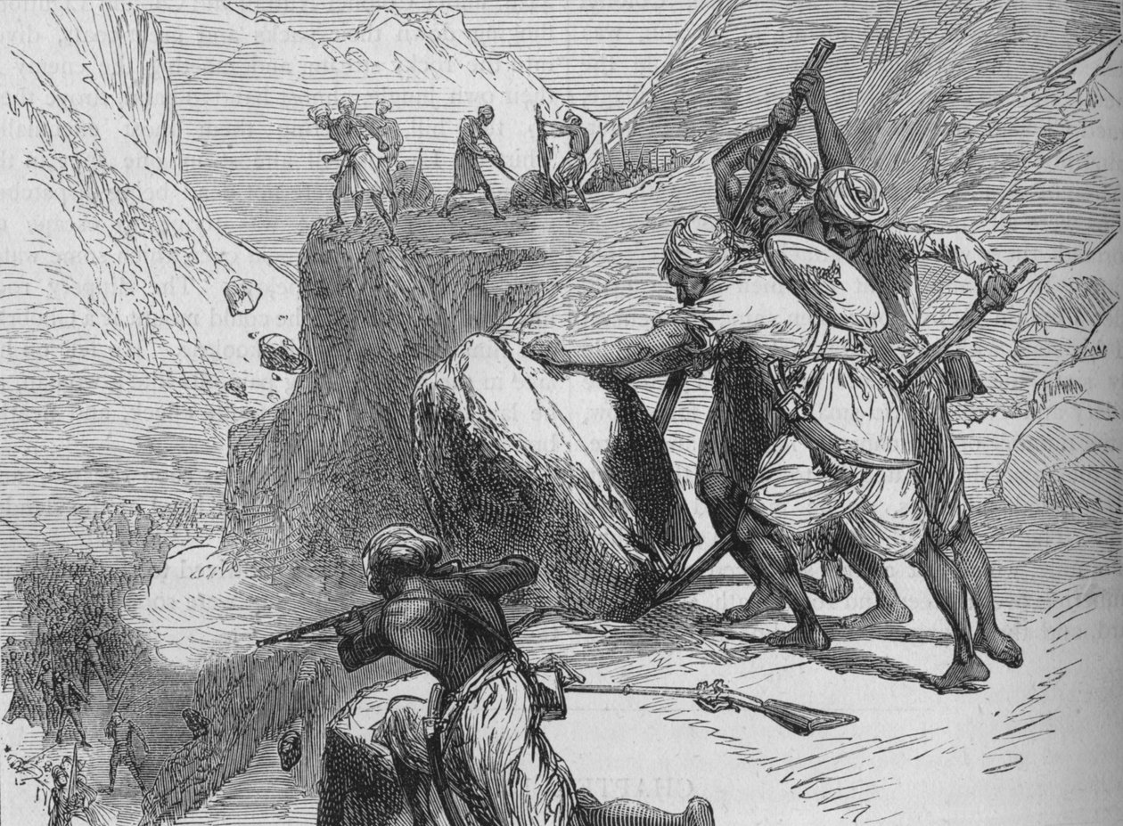 Kahakka vuoristosolassa, n. 1880 tekijältä Unbekannt