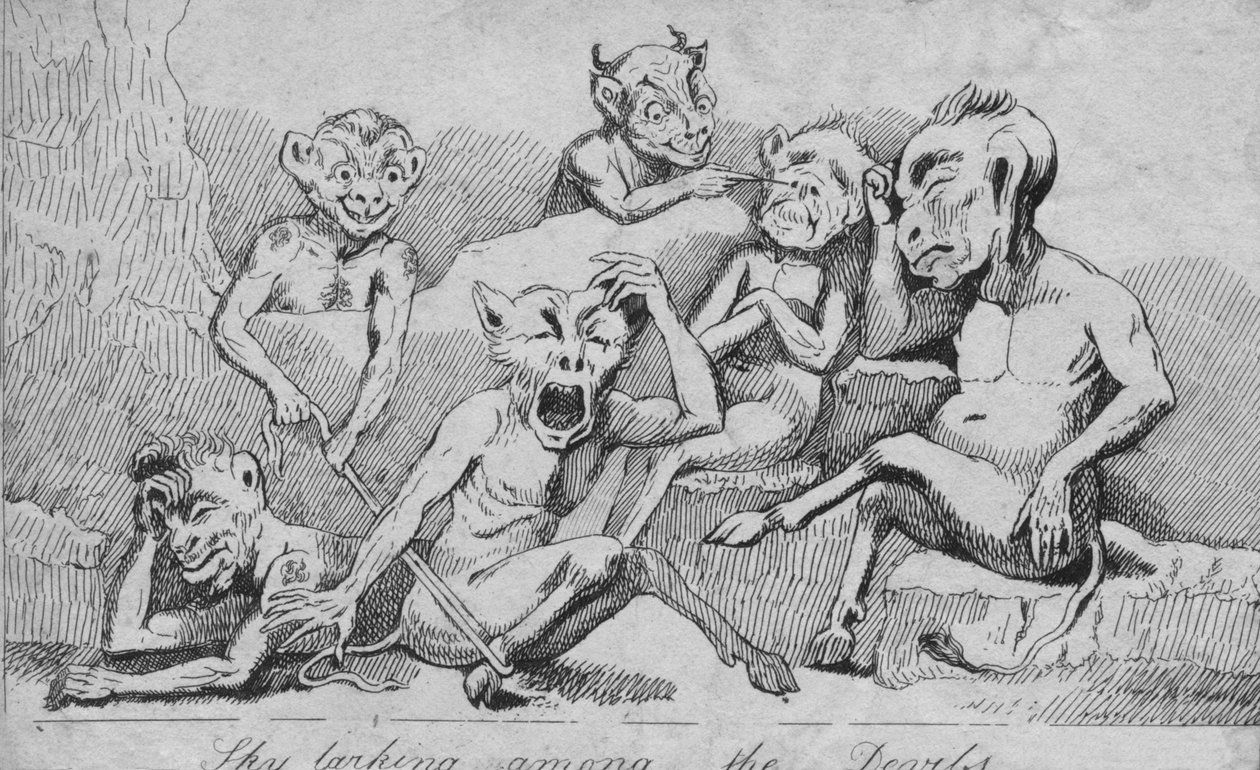 Taivas loihtii paholaisten keskuudessa, 1800-luku tekijältä Unbekannt