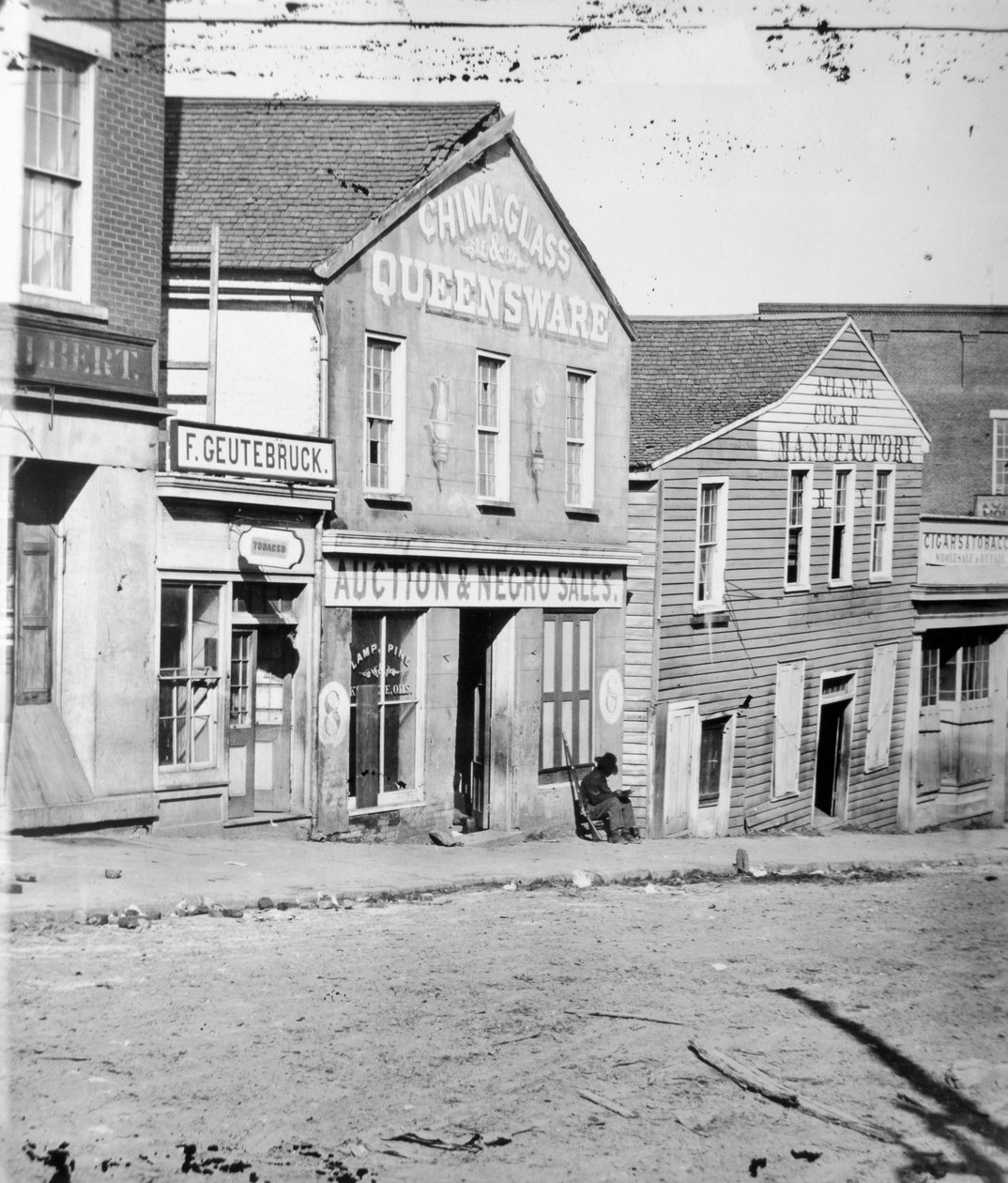 Slave-huutokauppa, Atlanta, Georgia, USA, c1860-62 tekijältä Unbekannt