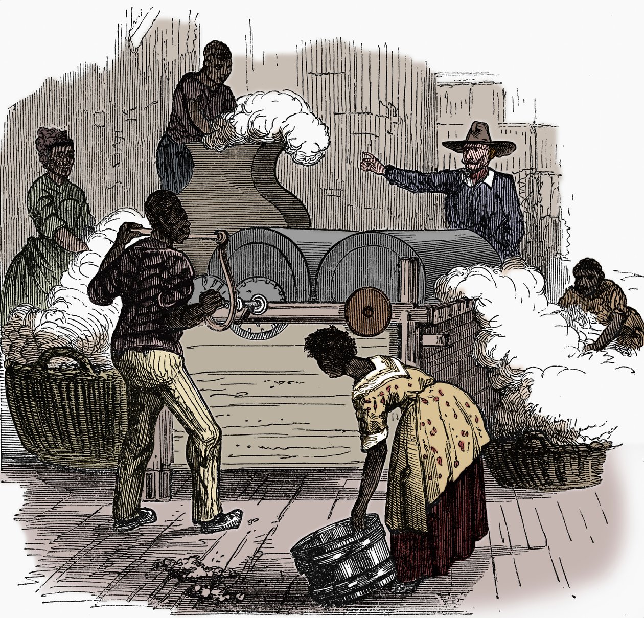 Orjatyövoimaa puuvillaviljelmällä Amerikan eteläosissa, 1860 tekijältä Unbekannt