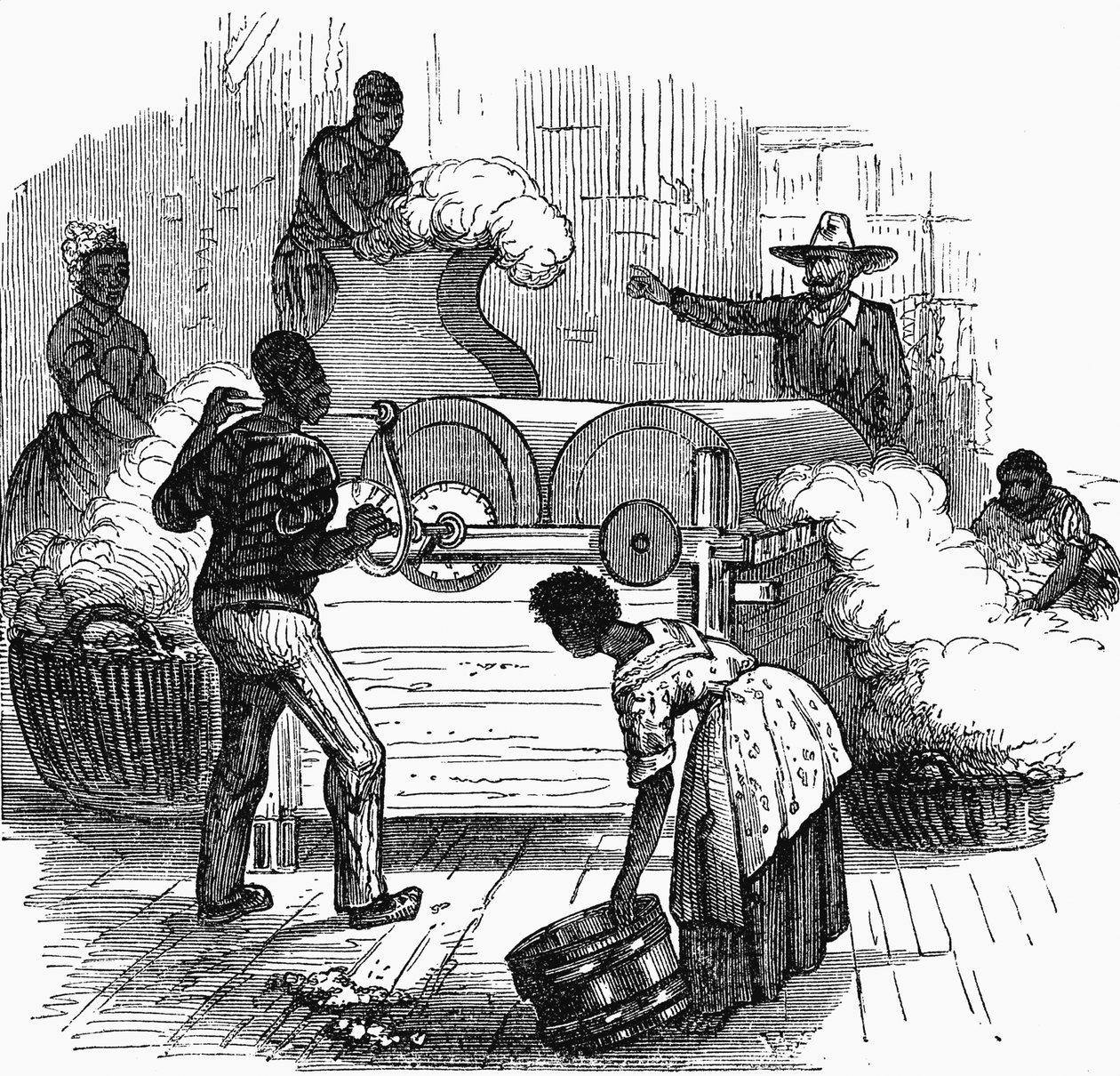 Orjatyövoimaa puuvillaviljelmällä Amerikan eteläosissa, 1860 tekijältä Unbekannt