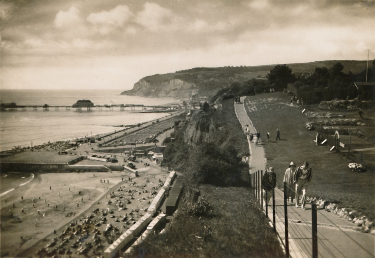 Small Hope Bay ja Shanklin Pier, I.W., Cliff Walkista, vuodelta 1920. tekijältä Unbekannt
