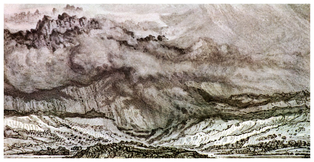 Snowdon, lähestyvä myrsky, 1853 1956 tekijältä Unbekannt
