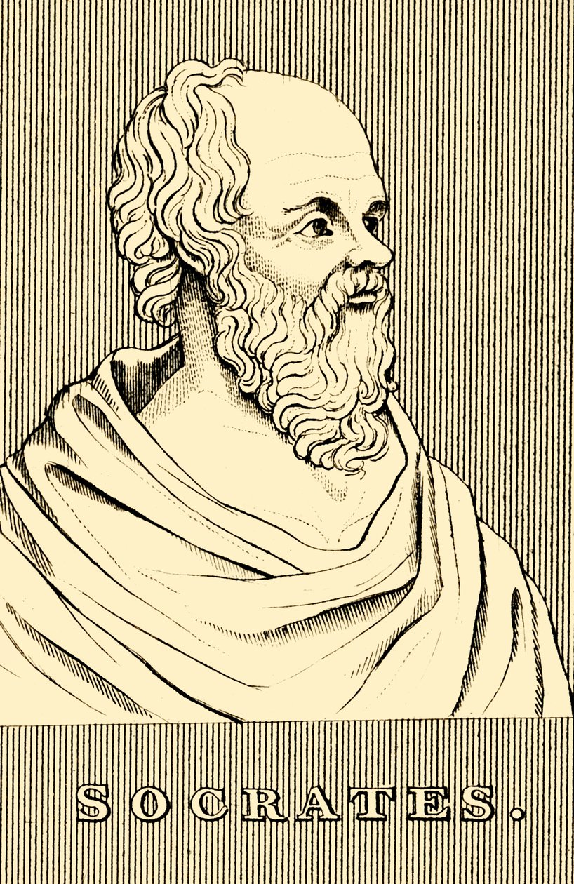 Sokrates, 470-399 eKr., 1830. tekijältä Unbekannt