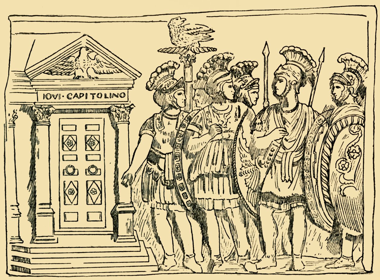 Rooman kuuluisan Praetorian-kaartin sotilaat, n. 1930. tekijältä Unbekannt