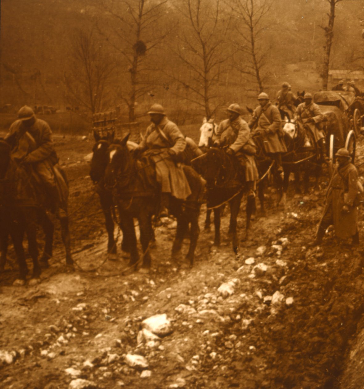 Sotilaat liikkeellä, c1914-c1918 tekijältä Unbekannt