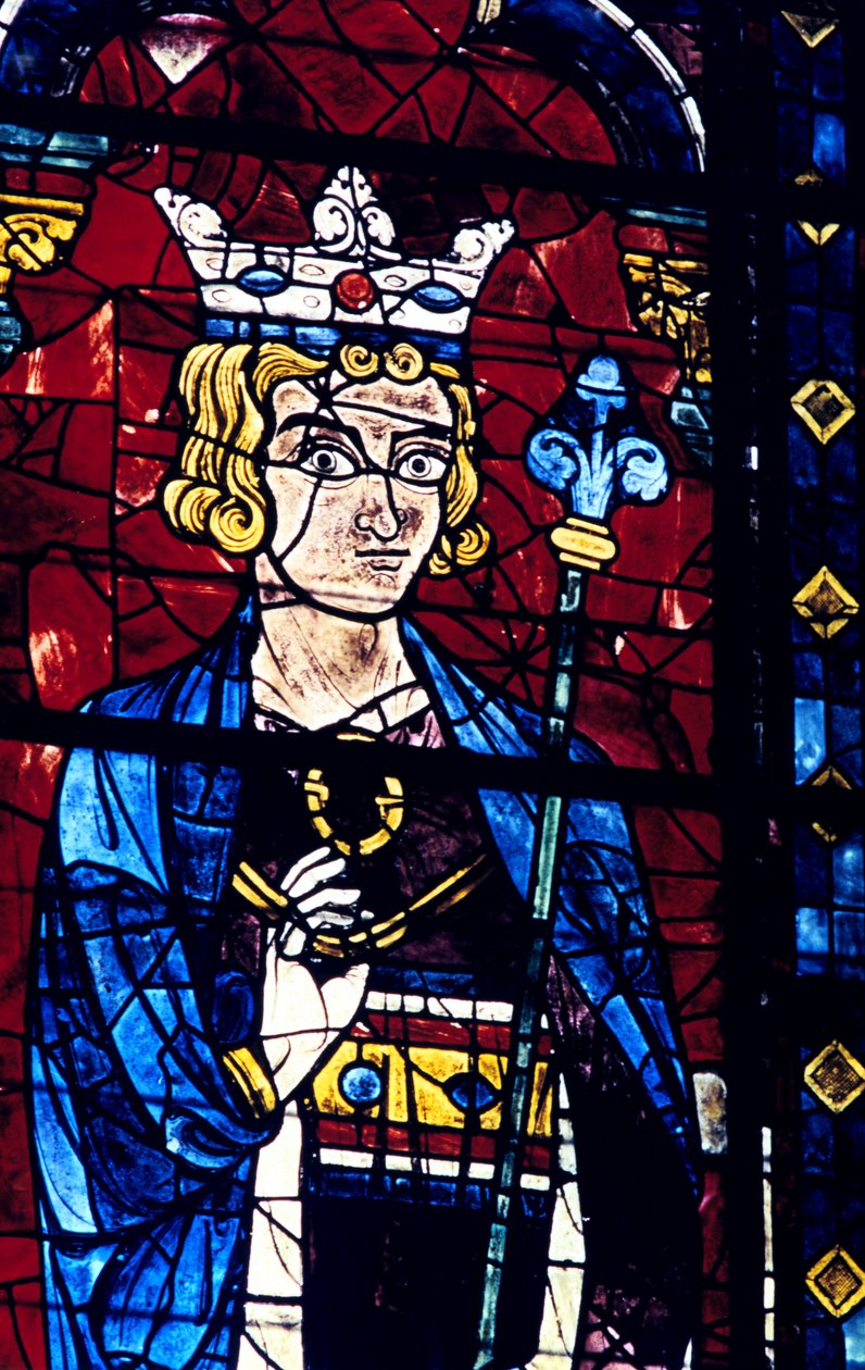Solomon, lasimaalaus, Chartresin katedraali, Ranska, 1194-1260 tekijältä Unbekannt