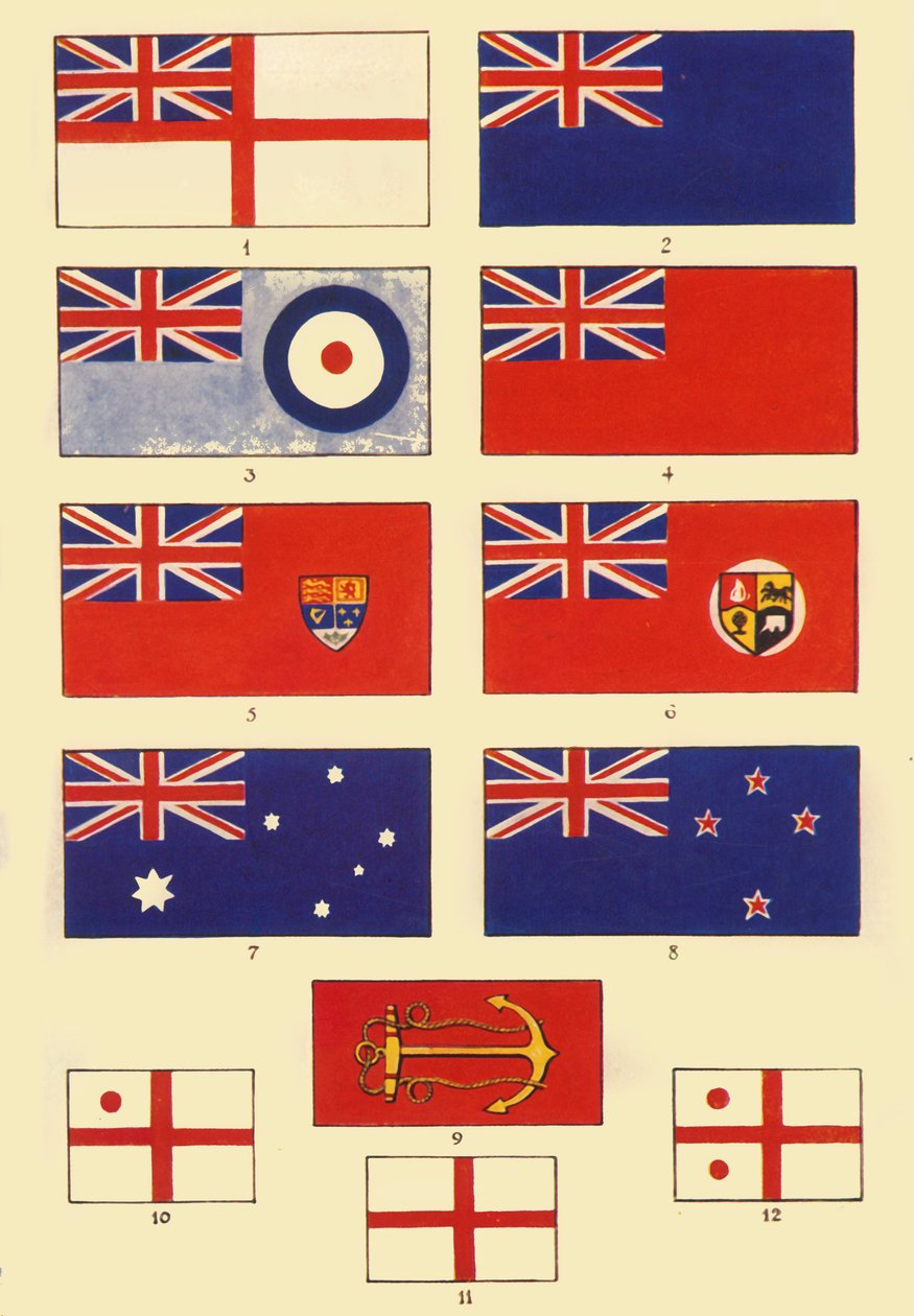 Jotkut Ensigns of Britain and the Commonwealth, c1948. tekijältä Unbekannt