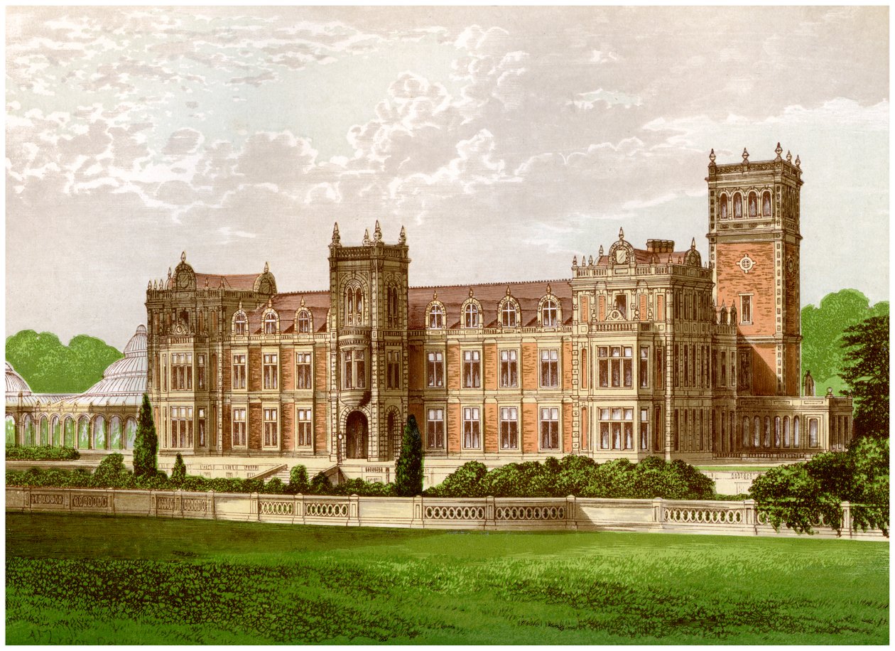 Somerleyton, Suffolk, Baronet Crossleyn koti, vuodelta 1880 tekijältä Unbekannt