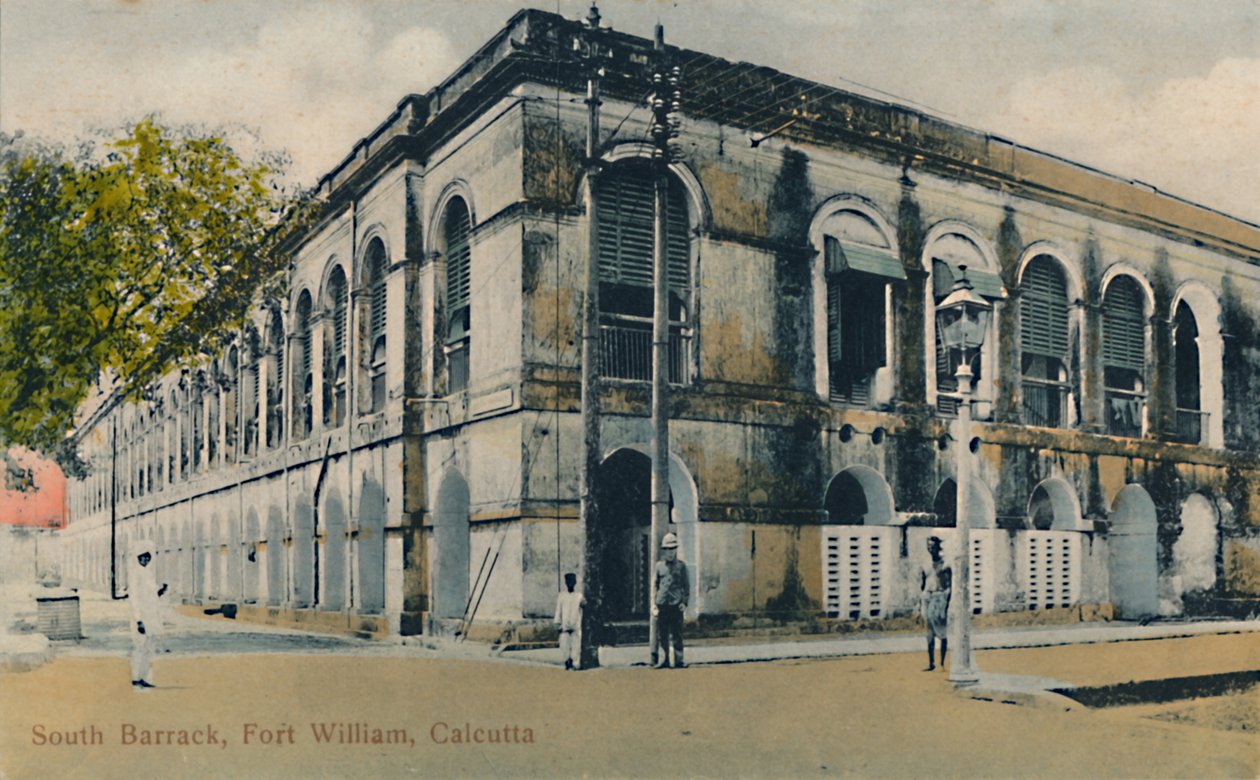 South Barrack, Fort William, Kalkutta, 1800-luvun loppu - 1900-luvun alku. tekijältä Unbekannt