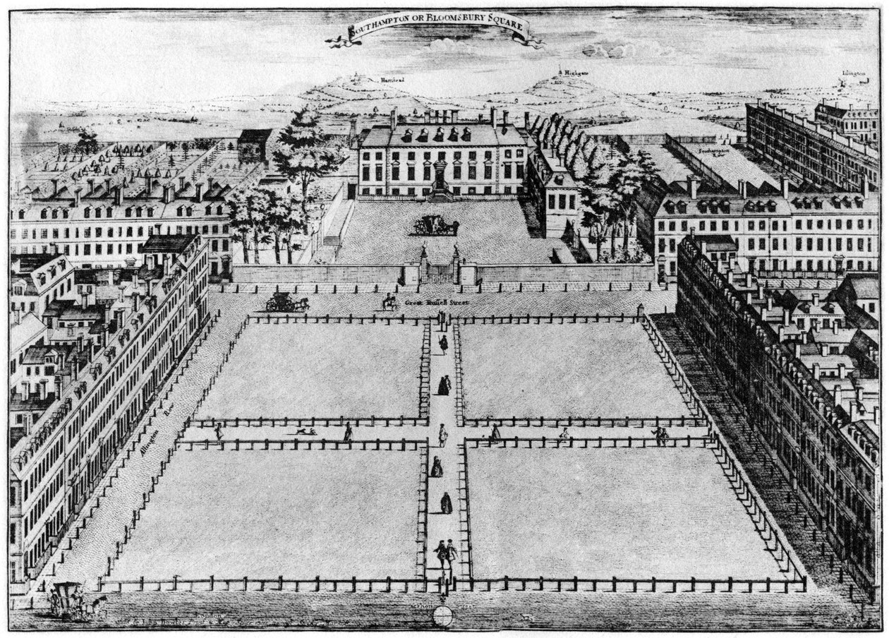 Southampton tai Bloomsbury Square, Lontoo, 1700-luku 1907 tekijältä Unbekannt