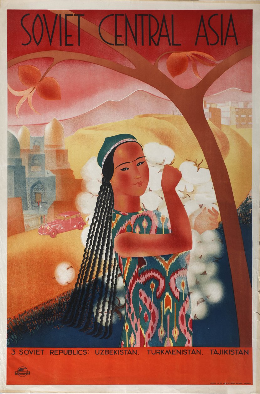 Neuvostoliiton Keski-Aasian Inturist-yhtiön juliste, 1934 tekijältä Unbekannt