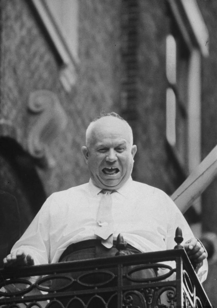 Neuvostoliiton johtaja Nikita Hruštšov New Yorkissa, Yhdysvalloissa, syyskuussa 1960 tekijältä Unbekannt