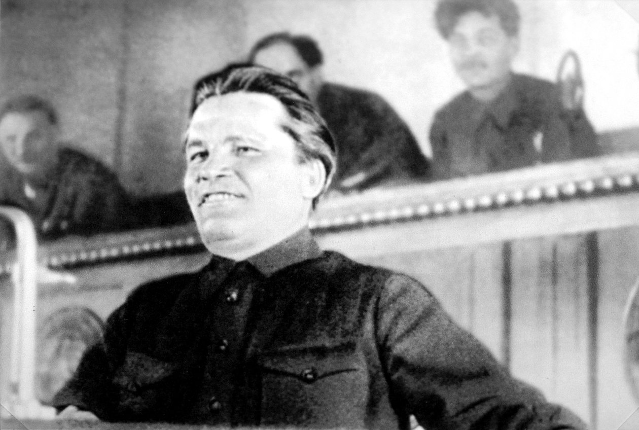 Neuvostoliiton poliitikko Sergei Kirov, kommunistisen puolueen 17. kongressi, Moskova, Neuvostoliitto, 1934 tekijältä Unbekannt