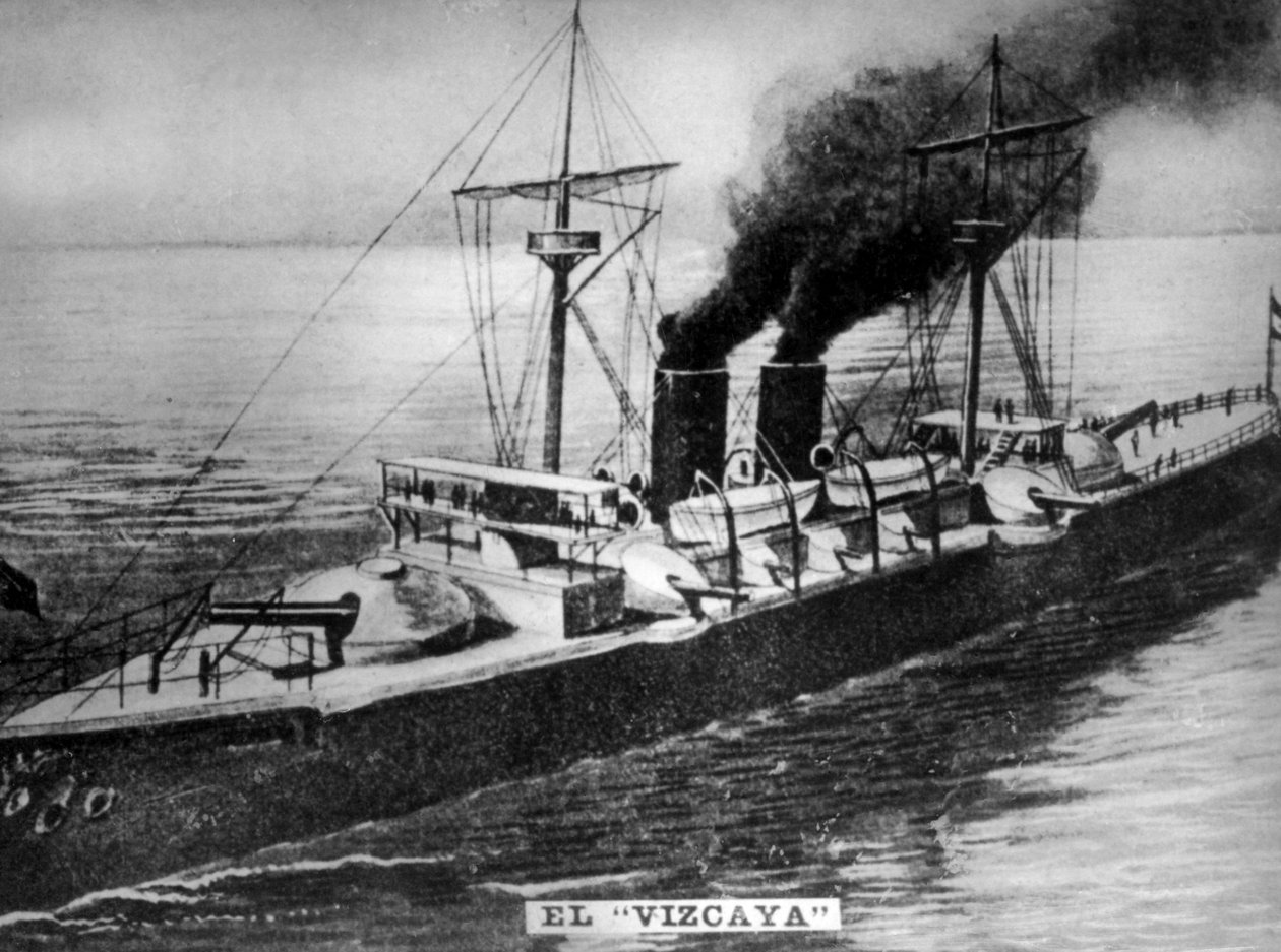 Espanjalainen taistelulaiva Viscaya, 1898- ja 1920-luvut tekijältä Unbekannt