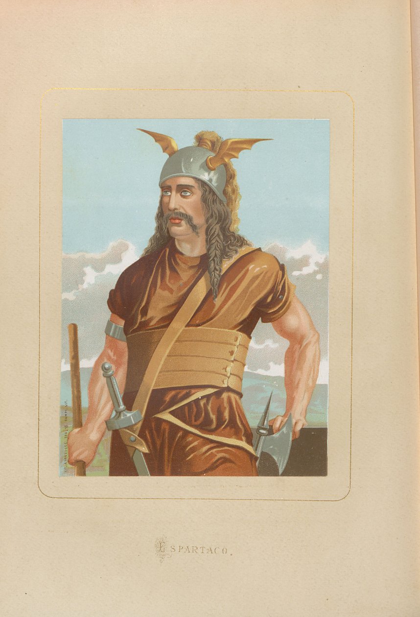 Spartacus. Lähettäjä: Juan Landan kaikkien aikojen kuuluisat miehet ja naiset, 1875-1877. tekijältä Unbekannt