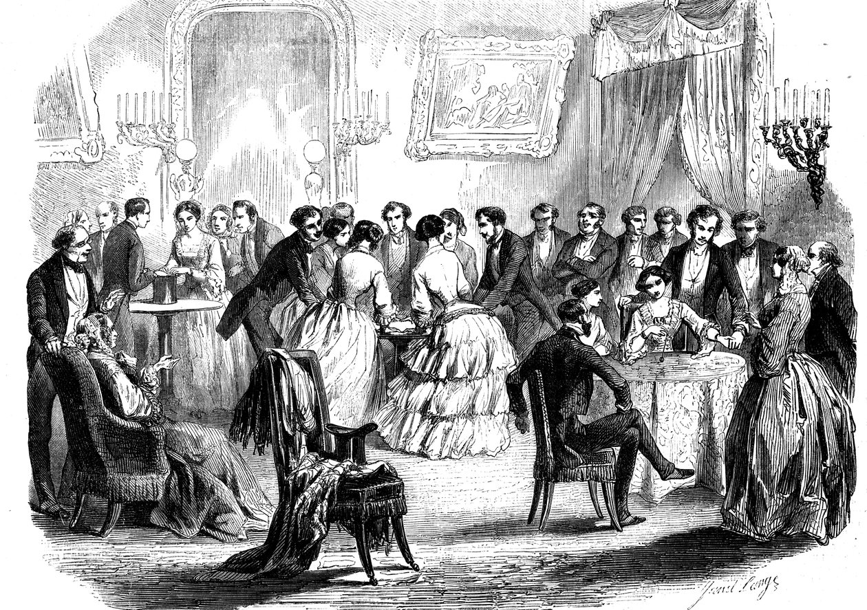 Spiritualistien tapaaminen Pariisin salissa, 1853 tekijältä Unbekannt