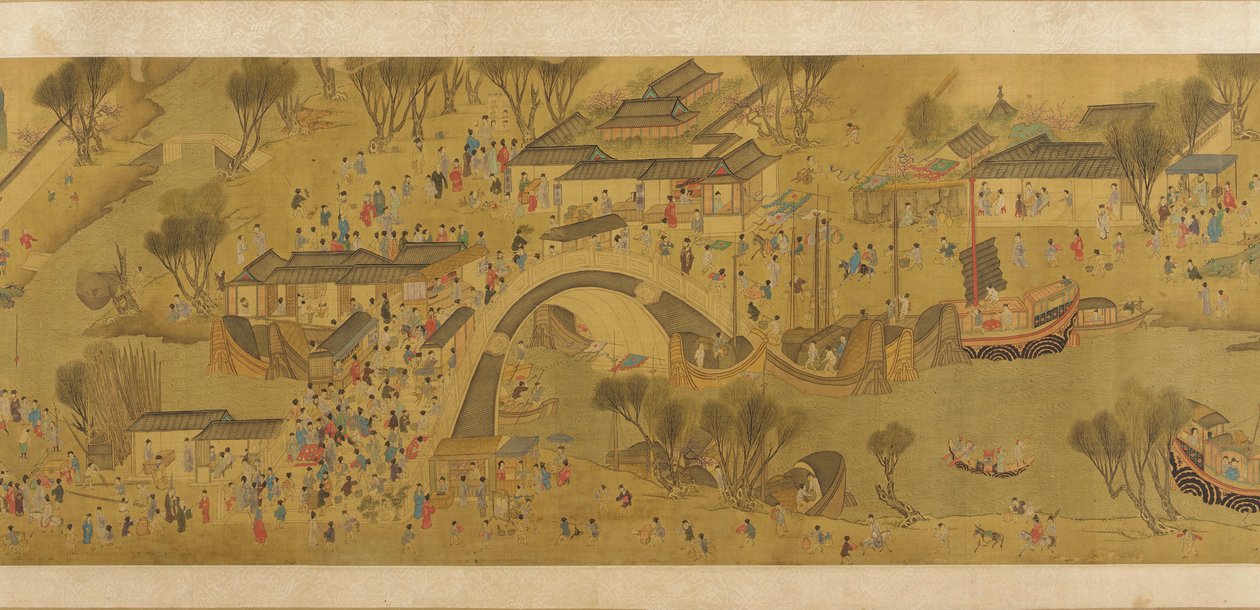 Kevätjuhla joella, Qing-dynastia, 1700-luku. tekijältä Unbekannt