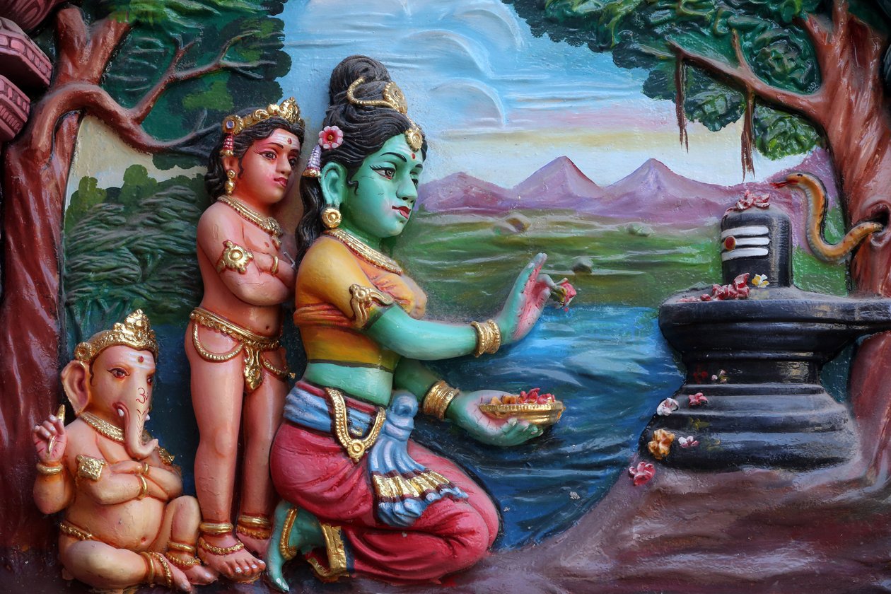 Sri Vadapathira Kaliammanin hindutemppeli. Ganesha, joka tunnetaan myös nimellä Ganapati ja Vinayaka, on yksi hindujen panteonin palvotuimmista jumalista. Singapore tekijältä Unbekannt
