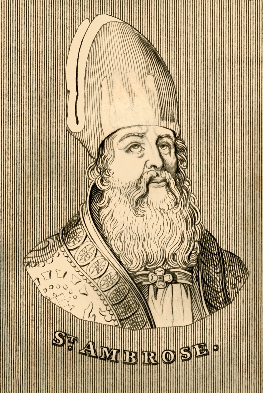 St. Ambrose, c340-397, 1830. tekijältä Unbekannt