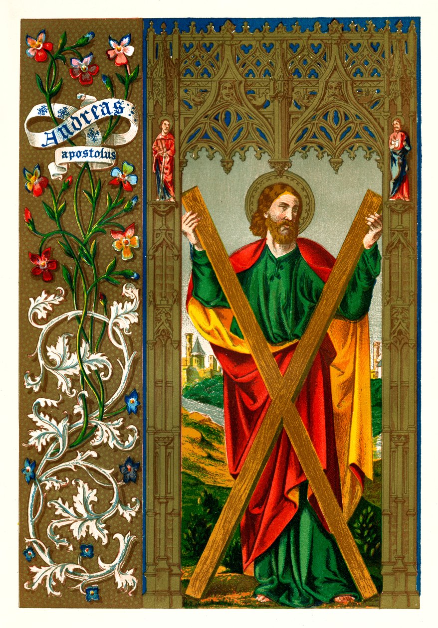 Pyhä apostoli Andreas, 1886 tekijältä Unbekannt