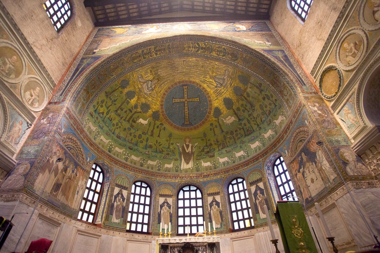 St. Apollinare Nuovo kirkko, mosaiikki, Ravenna, Italia (kuva) tekijältä Unbekannt