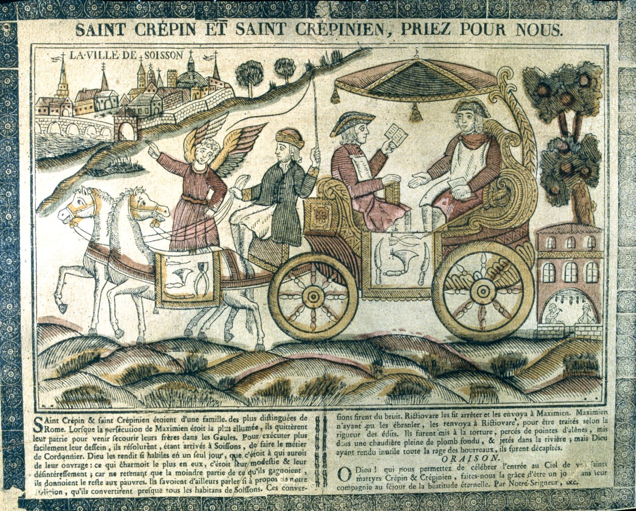 St Crispin ja St Crispinian, kristityt marttyyrit, 1800-luku tekijältä Unbekannt