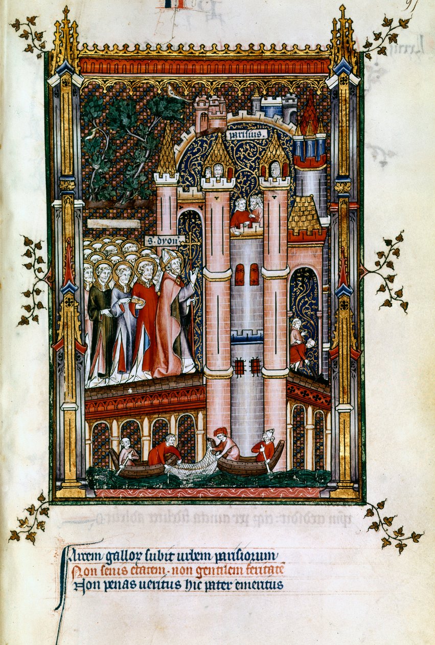 St Denis Pariisin porteilla, 1317 tekijältä Unbekannt