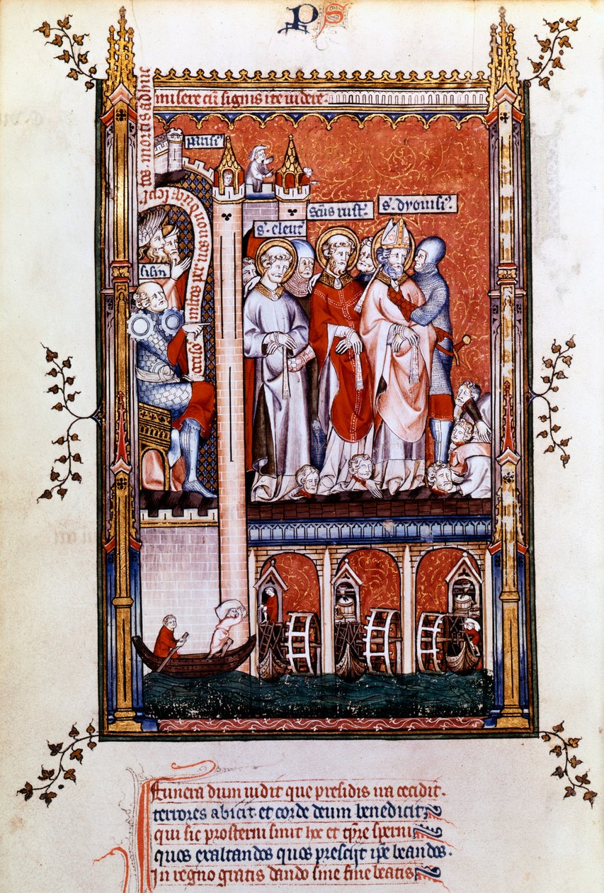 St Denis on esitetty marttyyrit, 1317 tekijältä Unbekannt