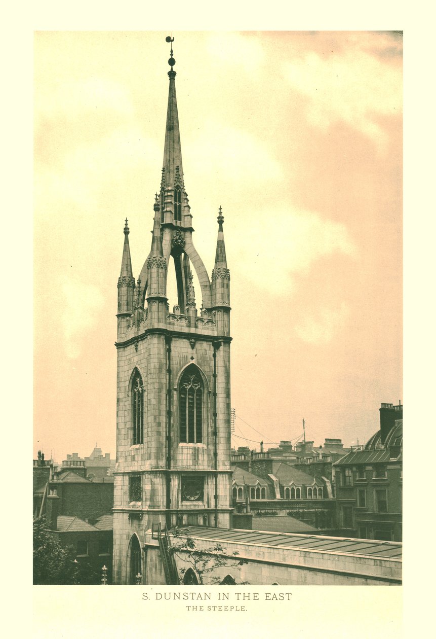 St Dunstan idässä, The Steeple, 1800-luvun puolivälissä. tekijältä Unbekannt