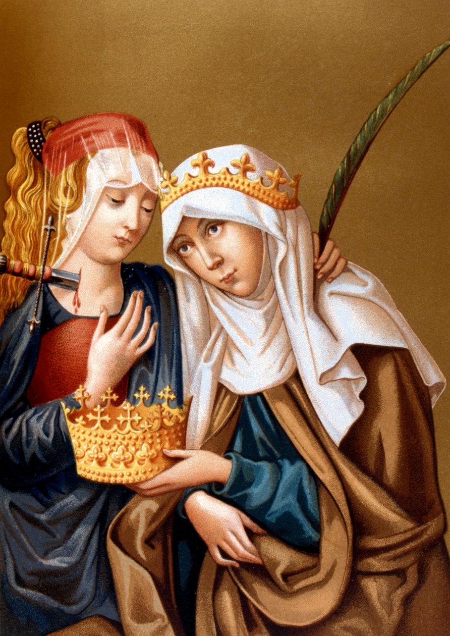Pyhä Elizabeth Unkari ja St Lucy, 1878 tekijältä Unbekannt