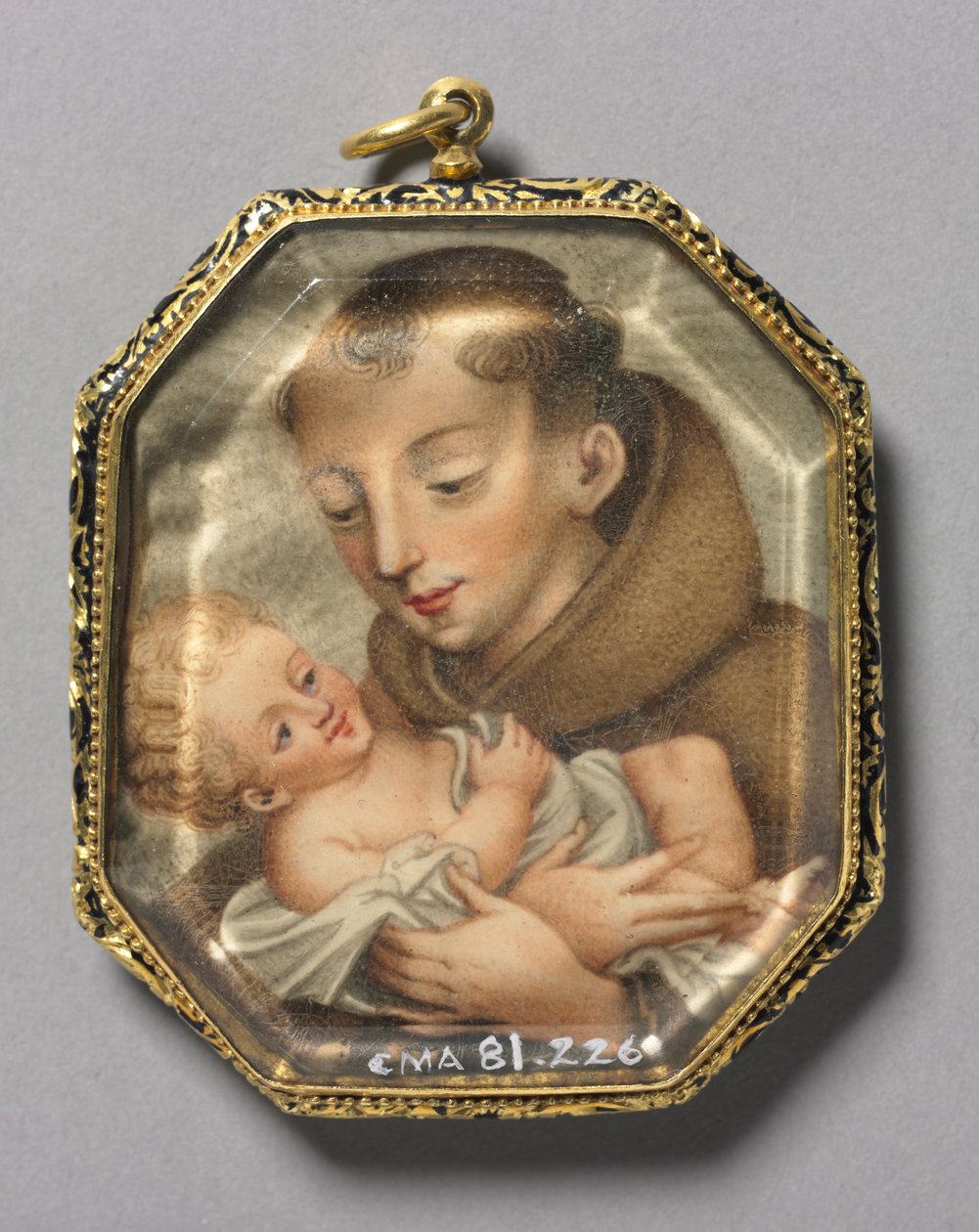 St. Francis with Christ Child verso, n. 1660. tekijältä Unbekannt