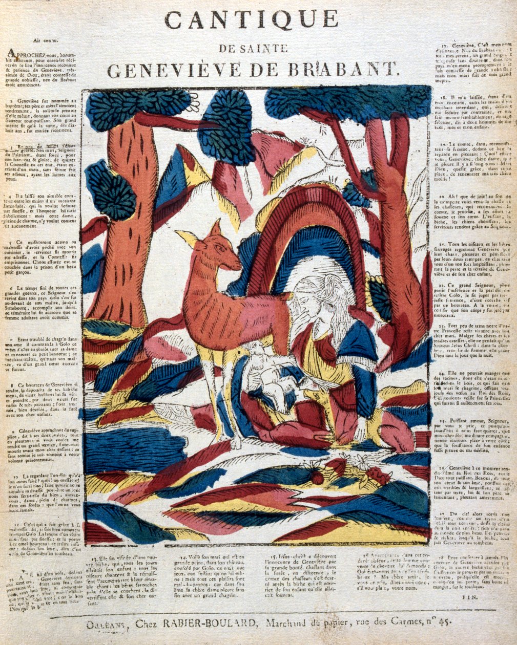 St Genevieve Brabantista metsässä, 1800-luku tekijältä Unbekannt