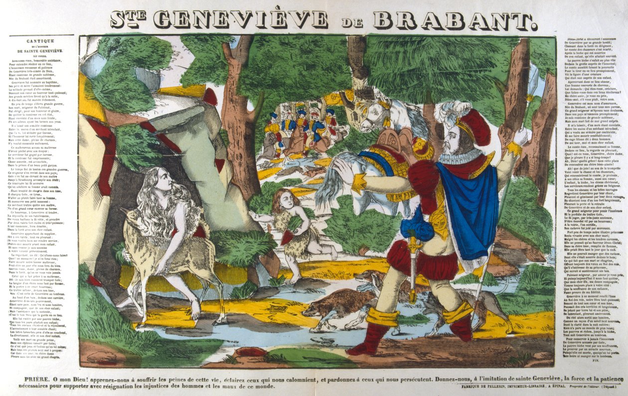 St Genevieve Brabantista metsässä, 1800-luku tekijältä Unbekannt