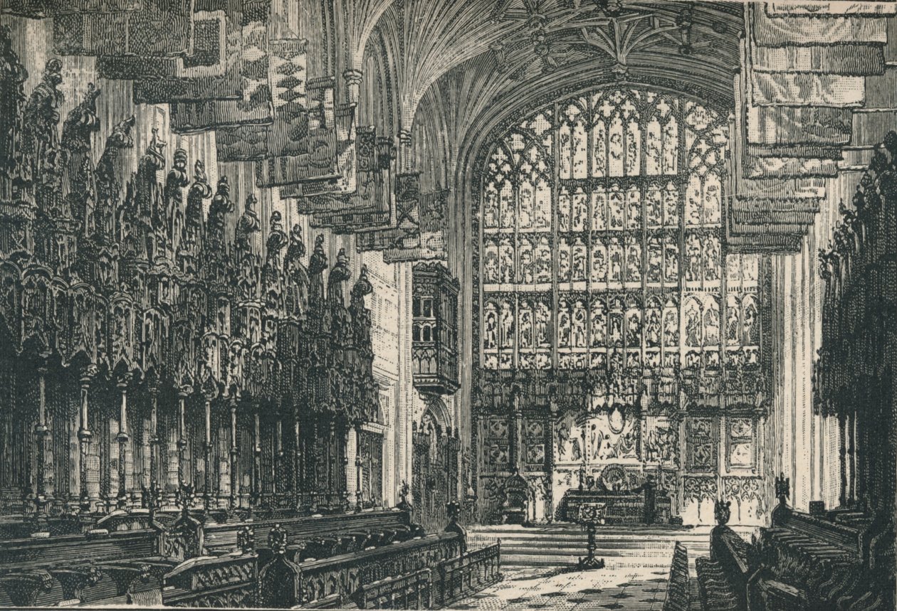 St. Georges Chapel: Kuoro, Katse itään, 1895 tekijältä Unbekannt