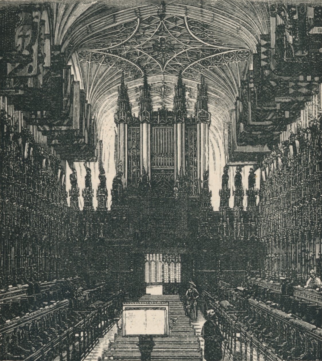 St. Georges Chapel: Kuoro, katse länteen, 1895 tekijältä Unbekannt