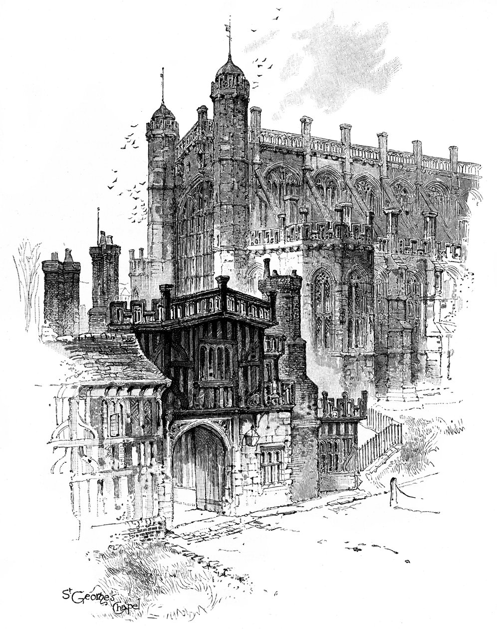 St Georges Chapel, Windsor, Berkshire, 1888 tekijältä Unbekannt