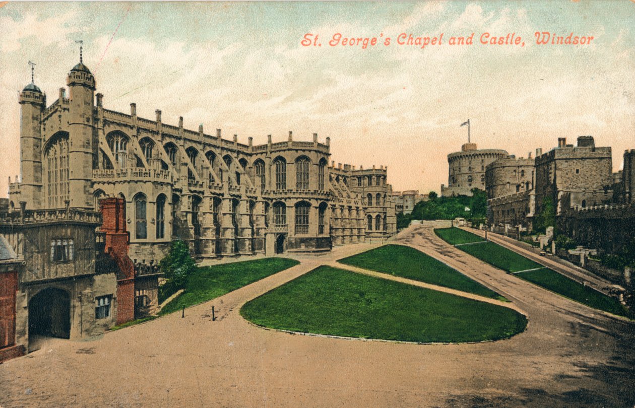 St. Georgesin kappeli ja linna, Windsor, 1910. tekijältä Unbekannt