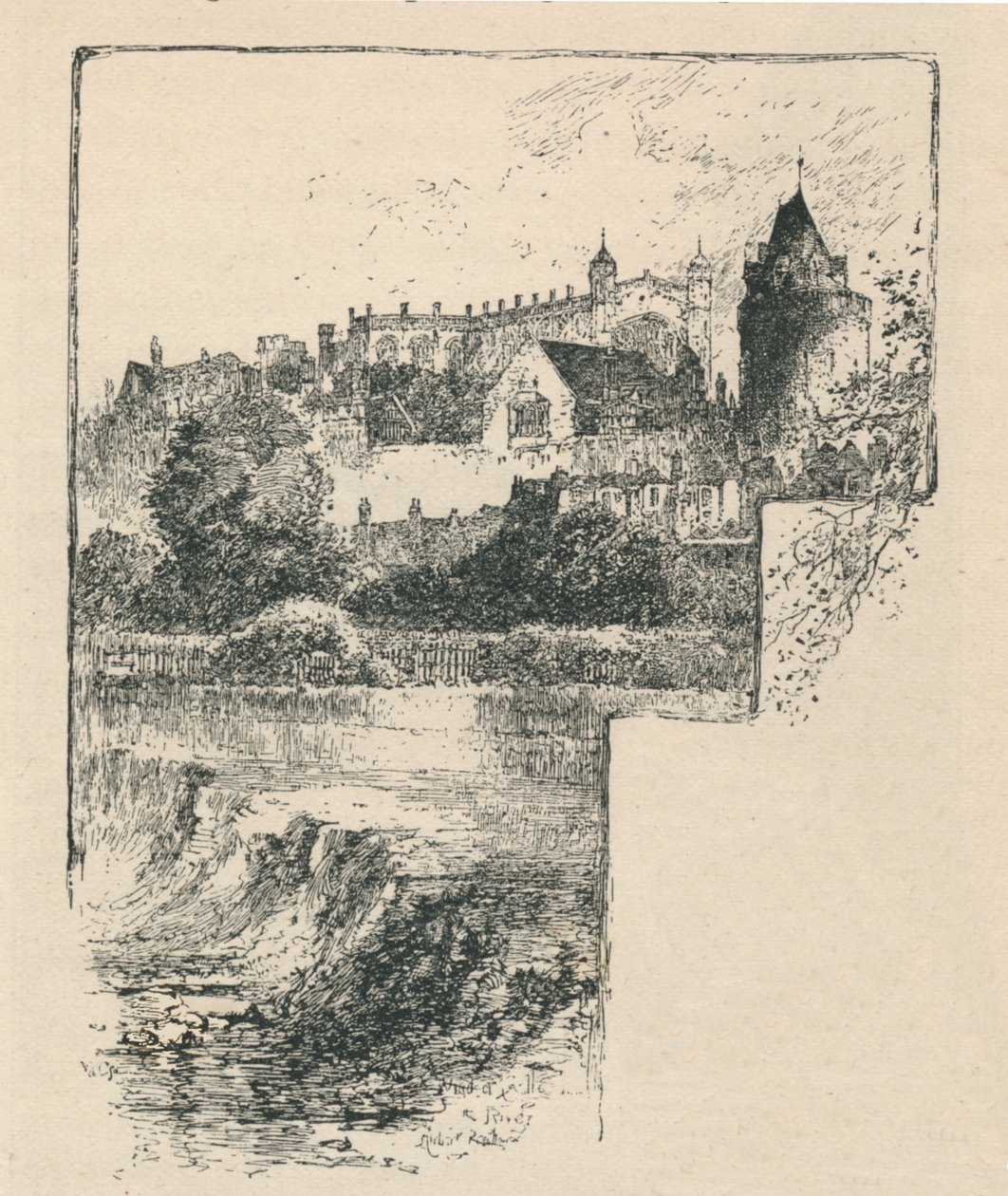 St. Georges Chapel from the River, 1895 tekijältä Unbekannt