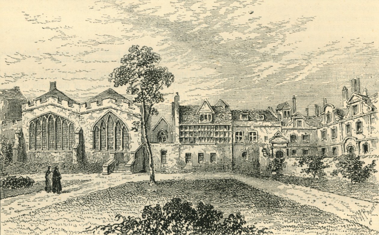 St. Helens Priory ja Leathersellers Hall, c1799, c1872. tekijältä Unbekannt