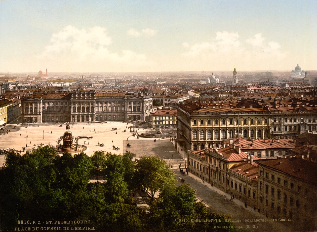 Iisakin aukio, Pietari, Venäjä, c1890-c1905 tekijältä Unbekannt