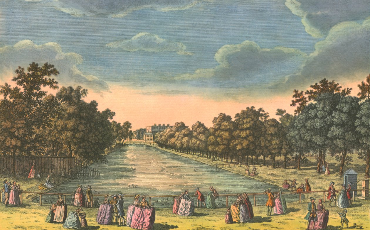 St James Park & Buckingham House, n. 1763. tekijältä Unbekannt