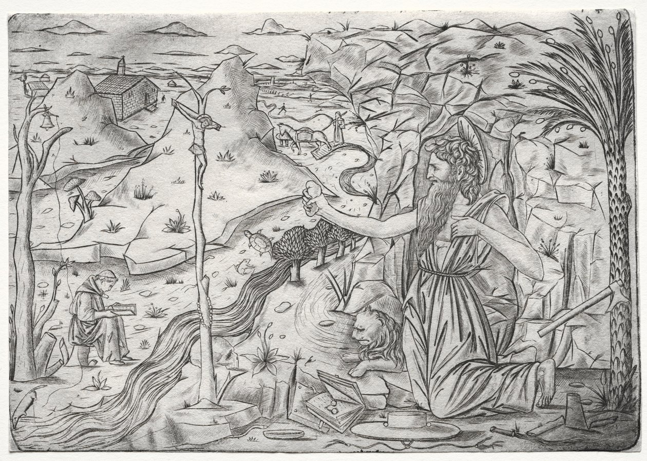 St. Jerome in Penitence, n. 1480-1500. tekijältä Unbekannt